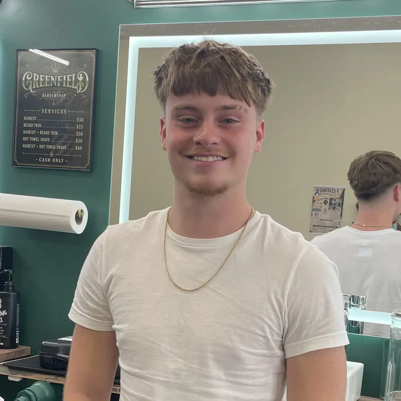 Jayden Cornett, barber at The Greenfield Barbershop
